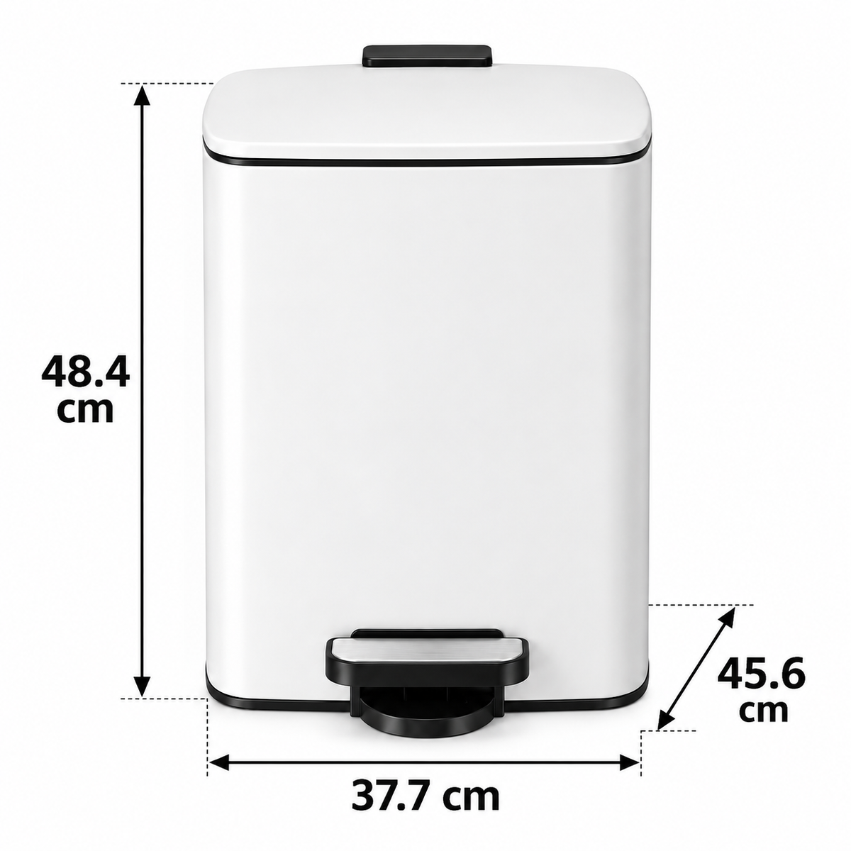 Poubelle blanche 40 litres - Skoggio