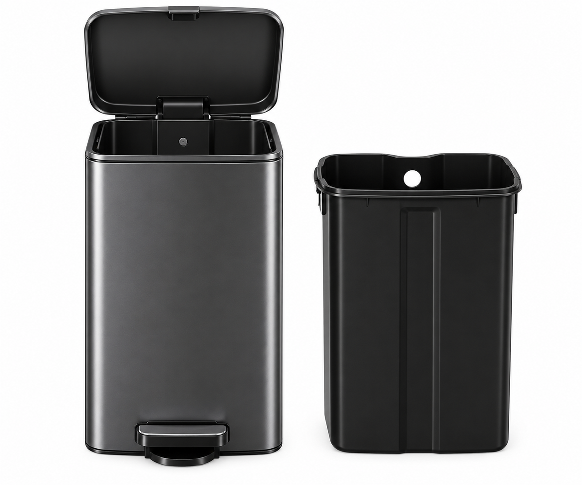 Poubelle 30 litres noire - Skoggio
