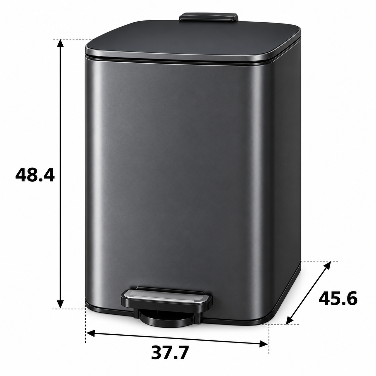 Poubelle noire 40 litres - Skoggio