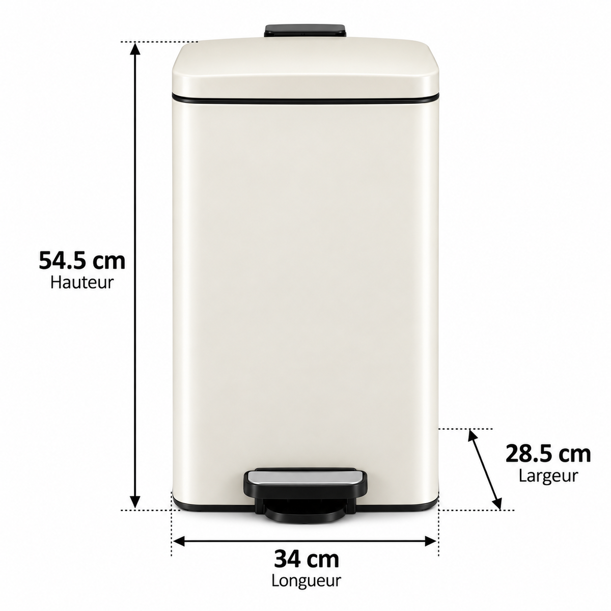 Poubelle beige 30 litres - Skoggio
