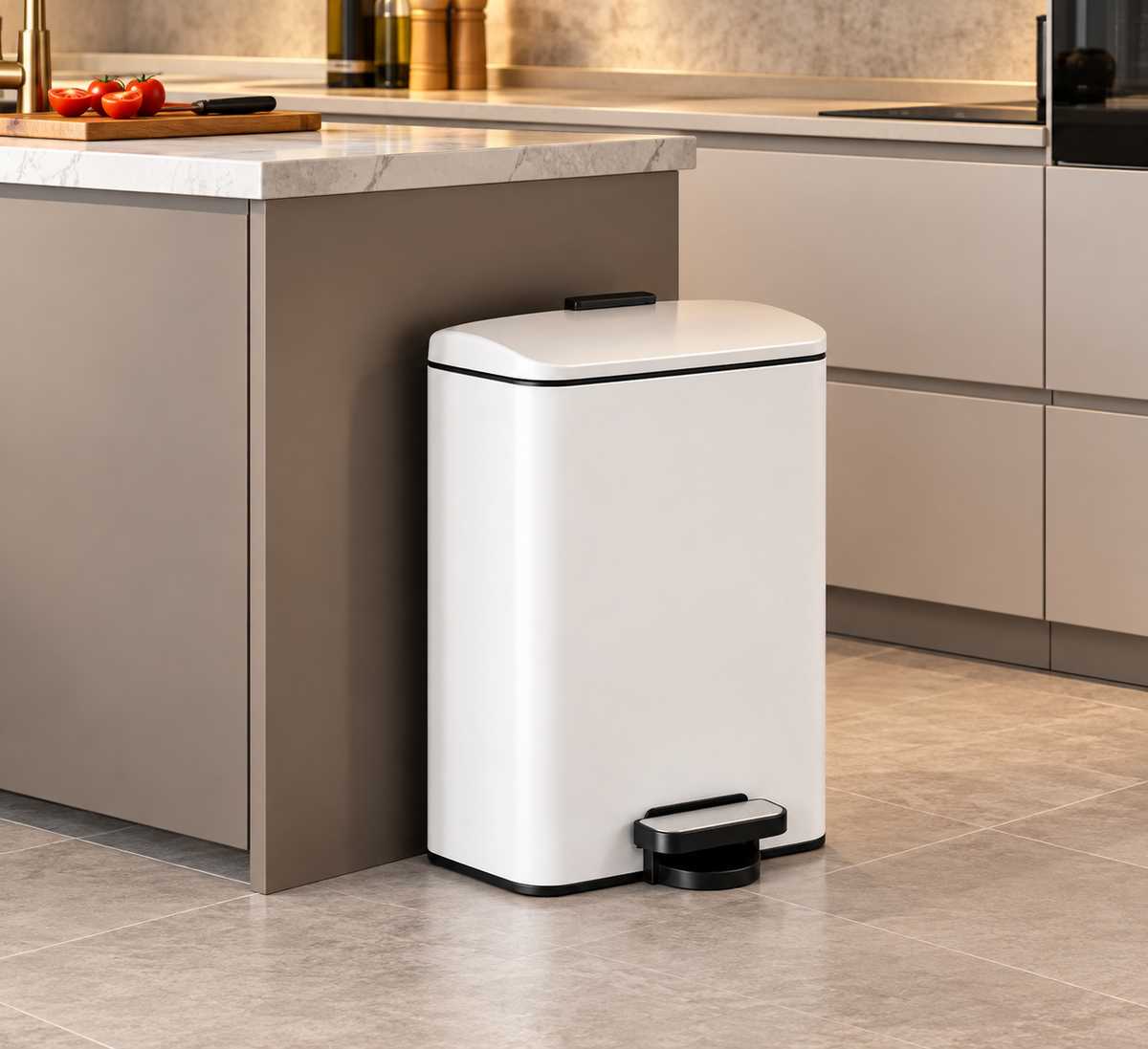 Poubelle blanche 40 litres - Skoggio